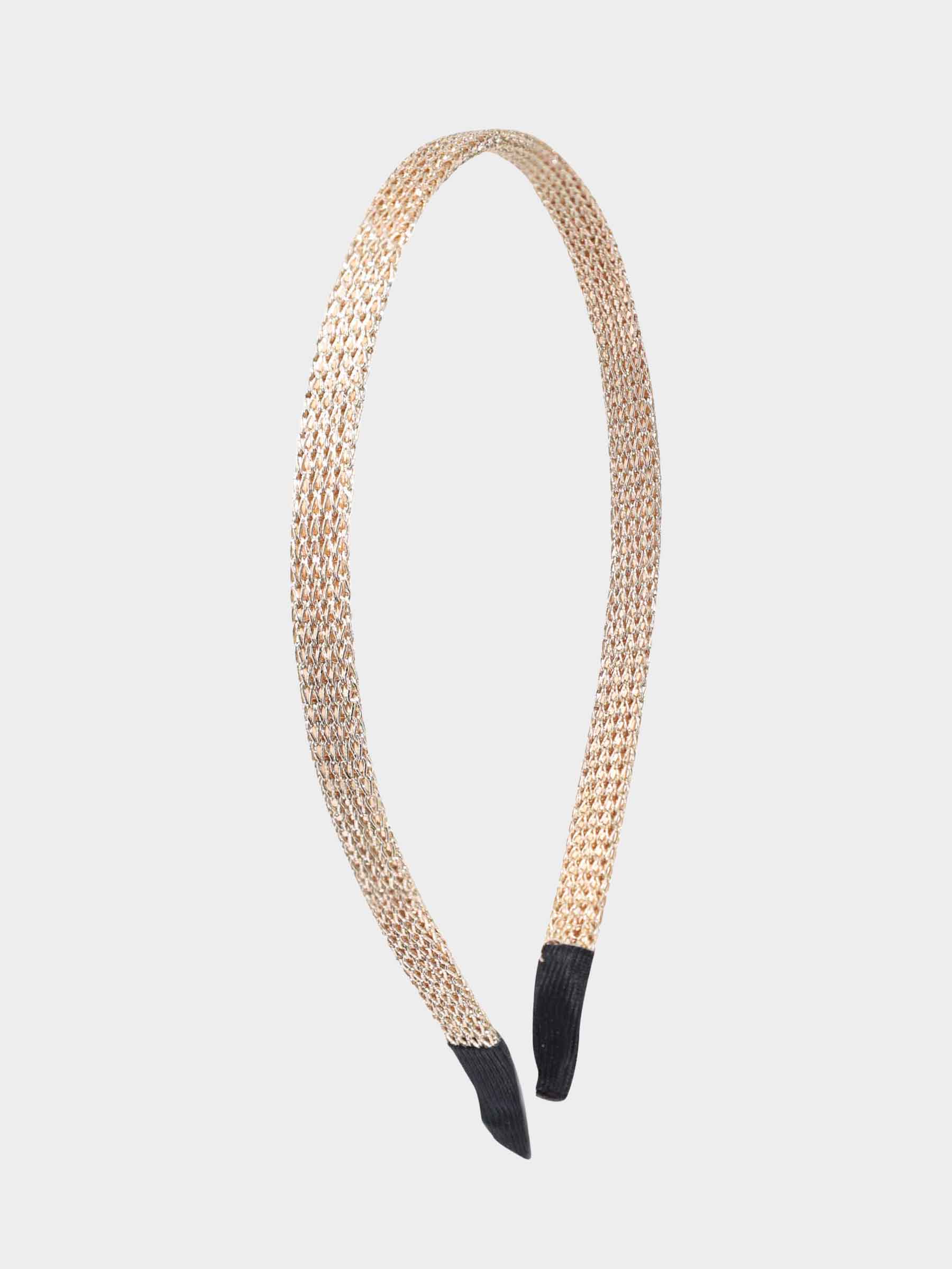 Headband, 13x13 cm, metal, gold, Weave, Hairstyle, image-1