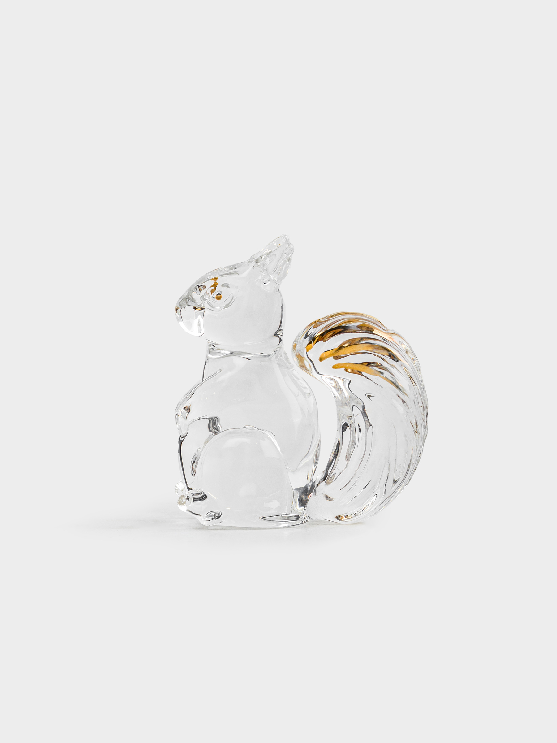 Statuette, 5 cm, glass, golden, Squirrel, Vitreous, image-0