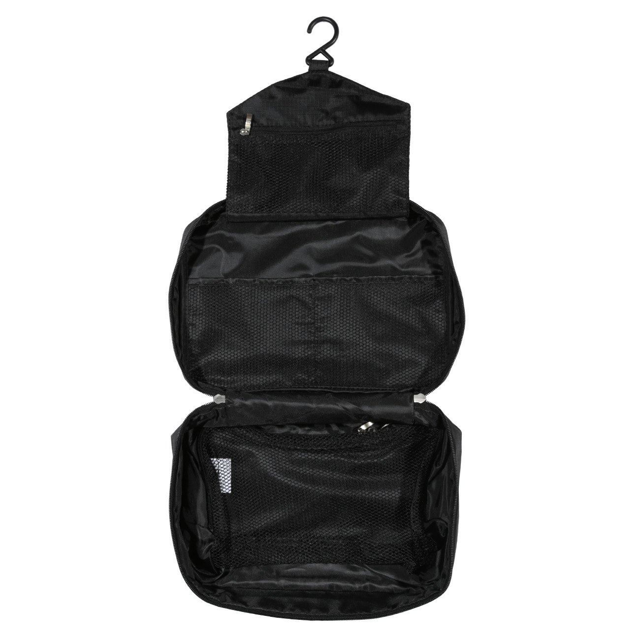 Travel cosmetic bag, 27x18 cm, polyester, black, Easy Travel