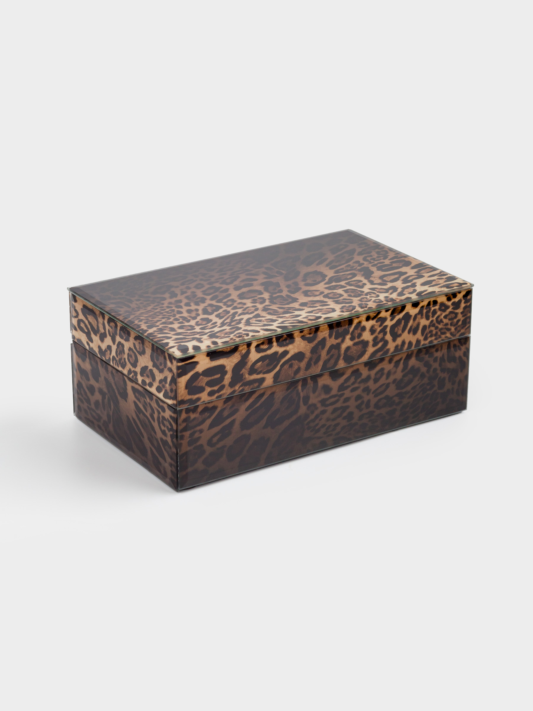 Jewelry box, 21x13 cm, glass, Leopard, Leopard, image-2