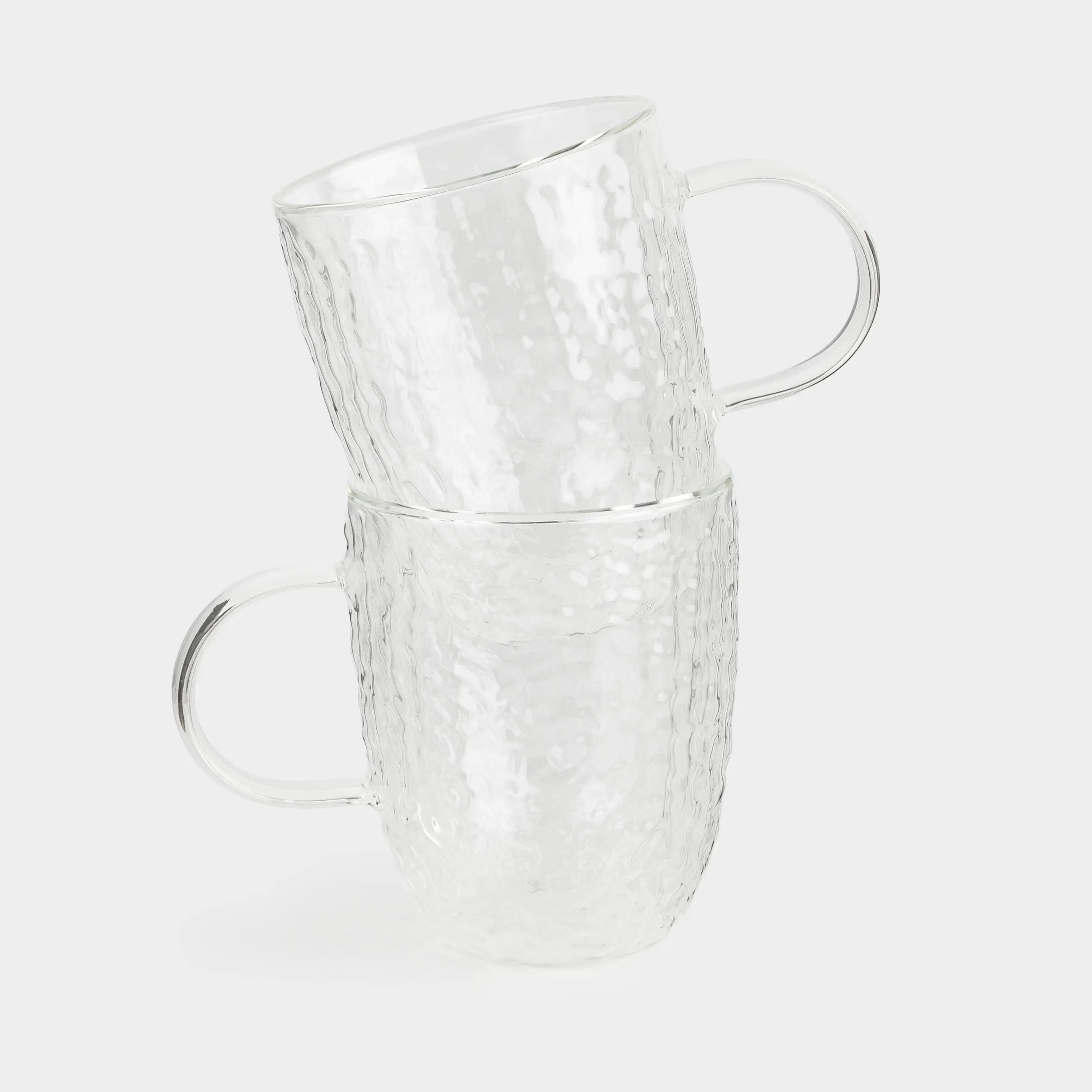 Mug, 400 ml, 2 pcs, glass B, Air ripply