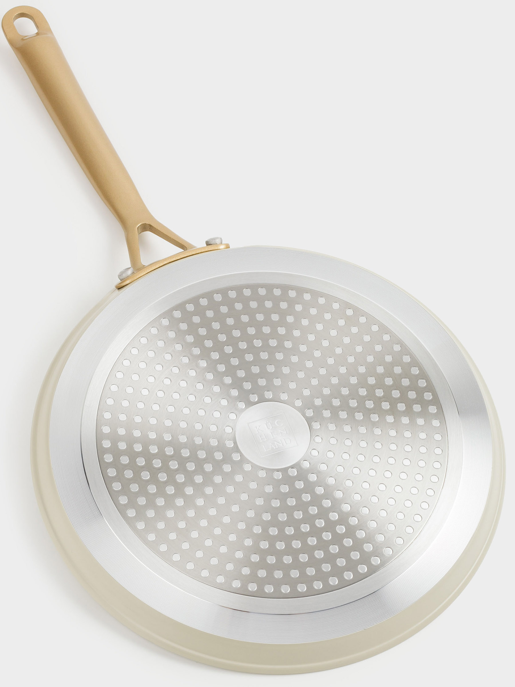 Pancake pan, 24 cm, coated, aluminum, milky, Piatto gold, image-4