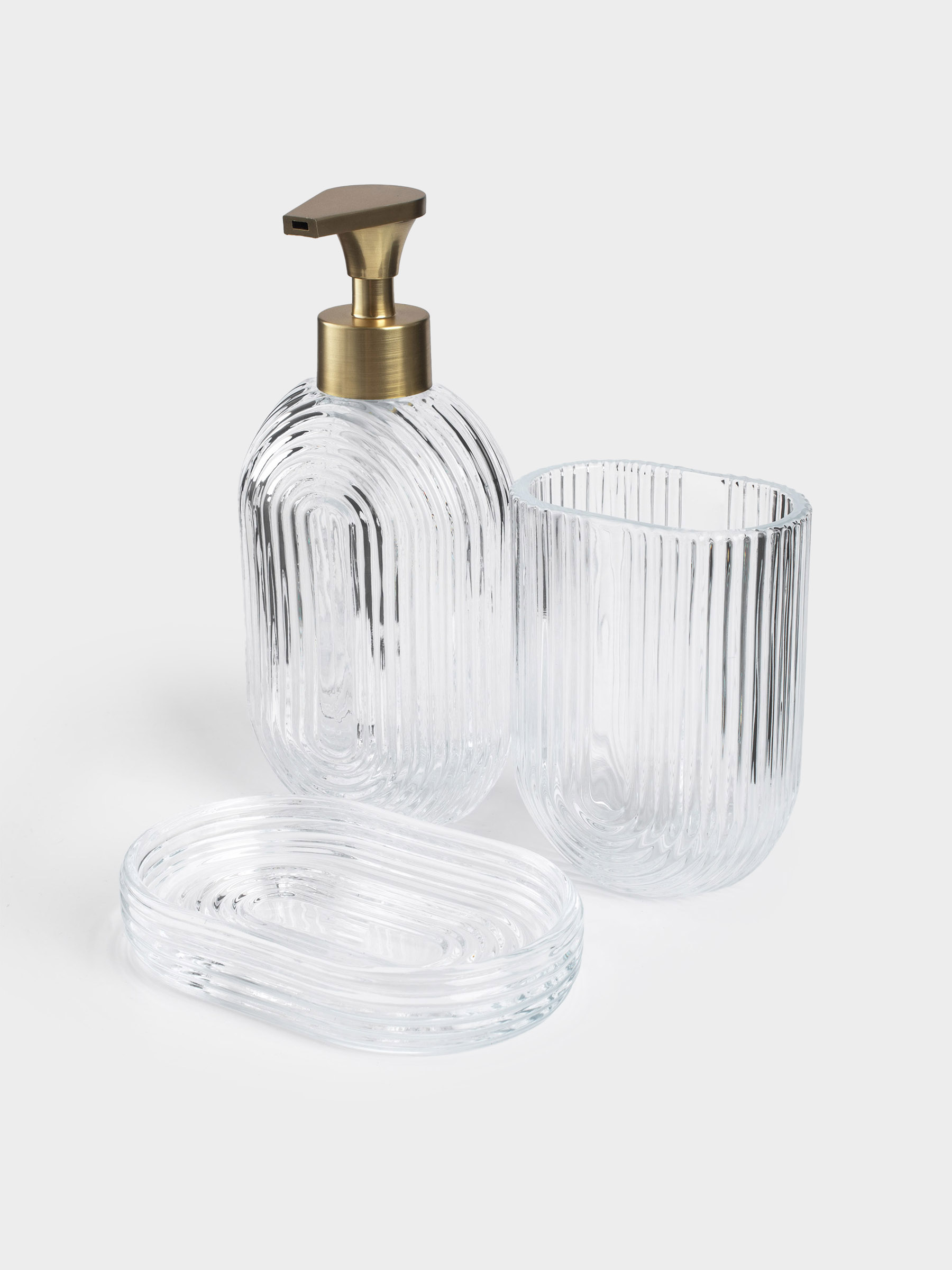 Soap dish, 13 cm, glass, oval, Benli