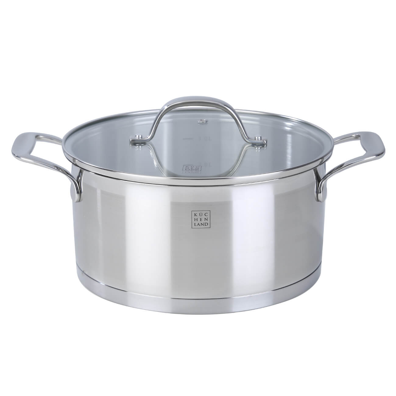 Pot, 20 cm, 3.5 l, with lid, Silver Stone