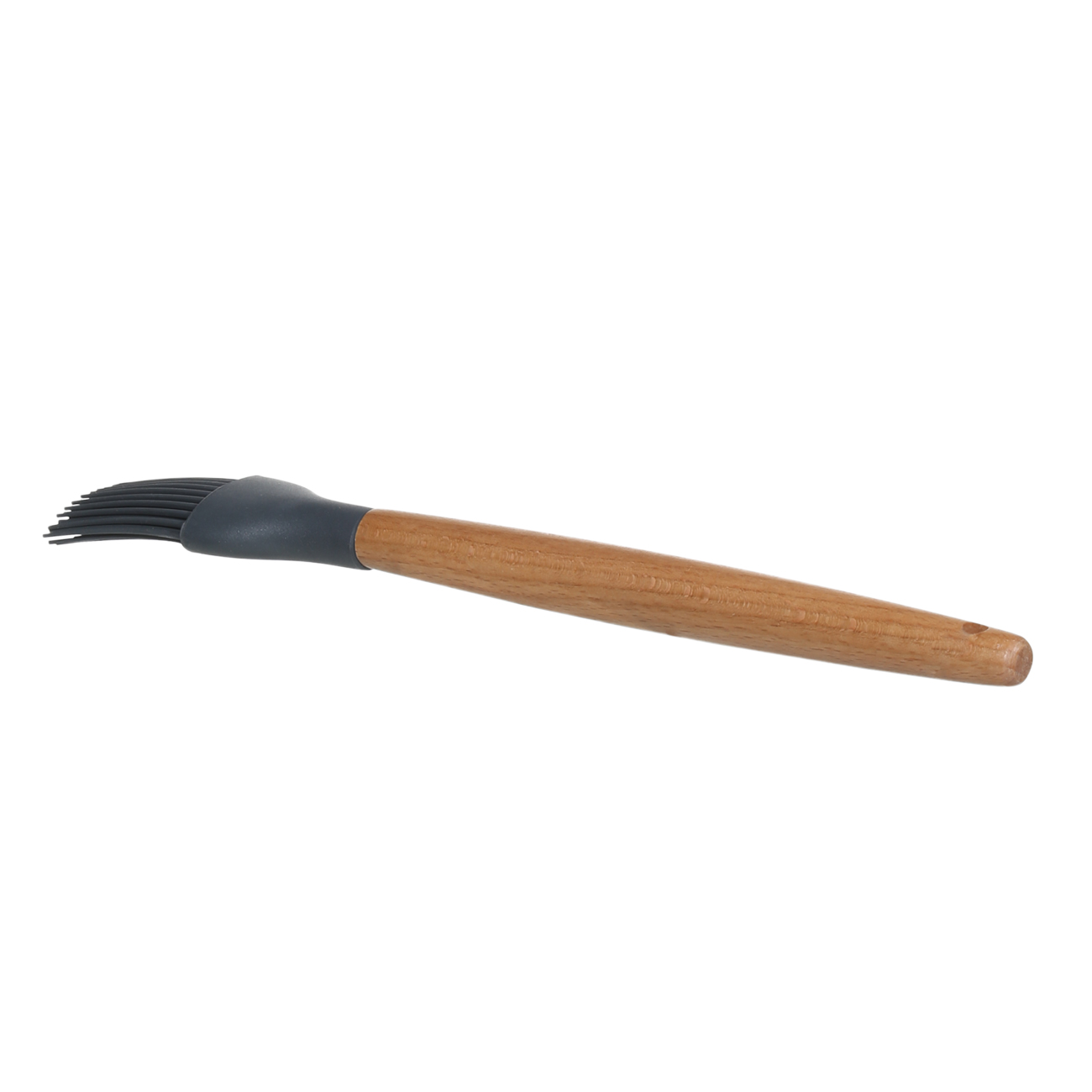 Cooking brush, 27 cm, silicone / wood, gray, Weekend, image-1