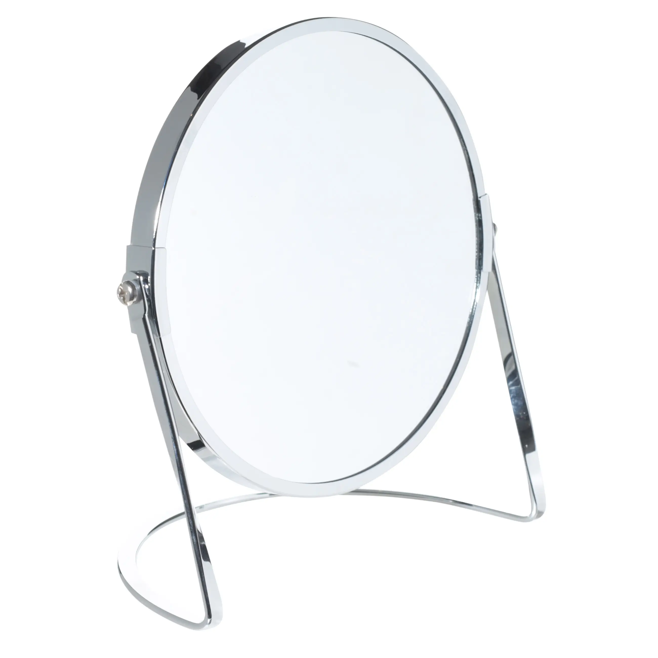 Table mirror, 20x17 cm, double-sided, metal, round, Fantastic, image-0