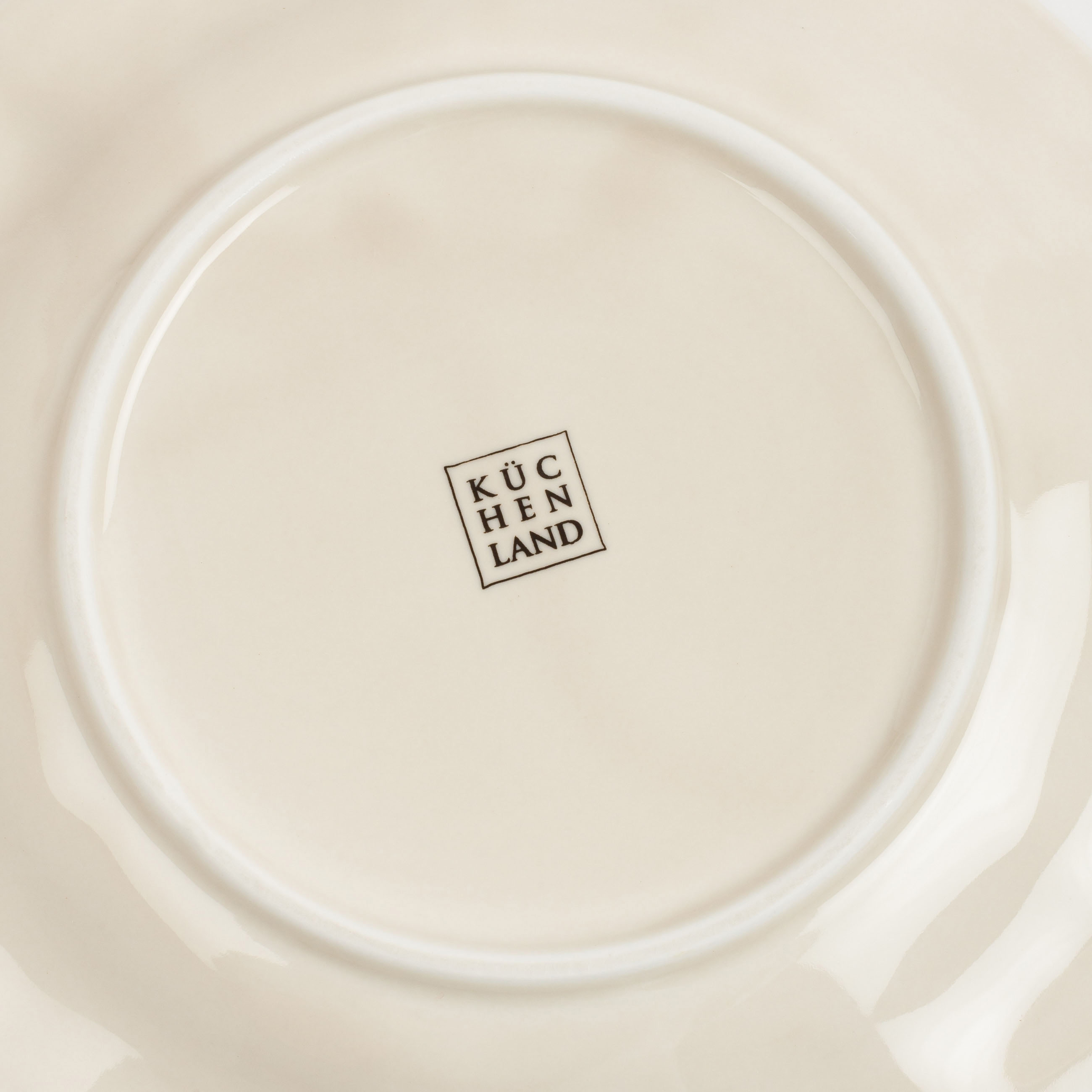 Dessert plate, 20 cm, porcelain P, dairy, Happiness, Crumple words