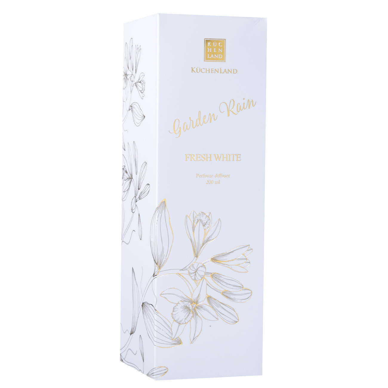 Aroma diffuser, 200 ml, glass, Garden Rain, Fresh white, image-1
