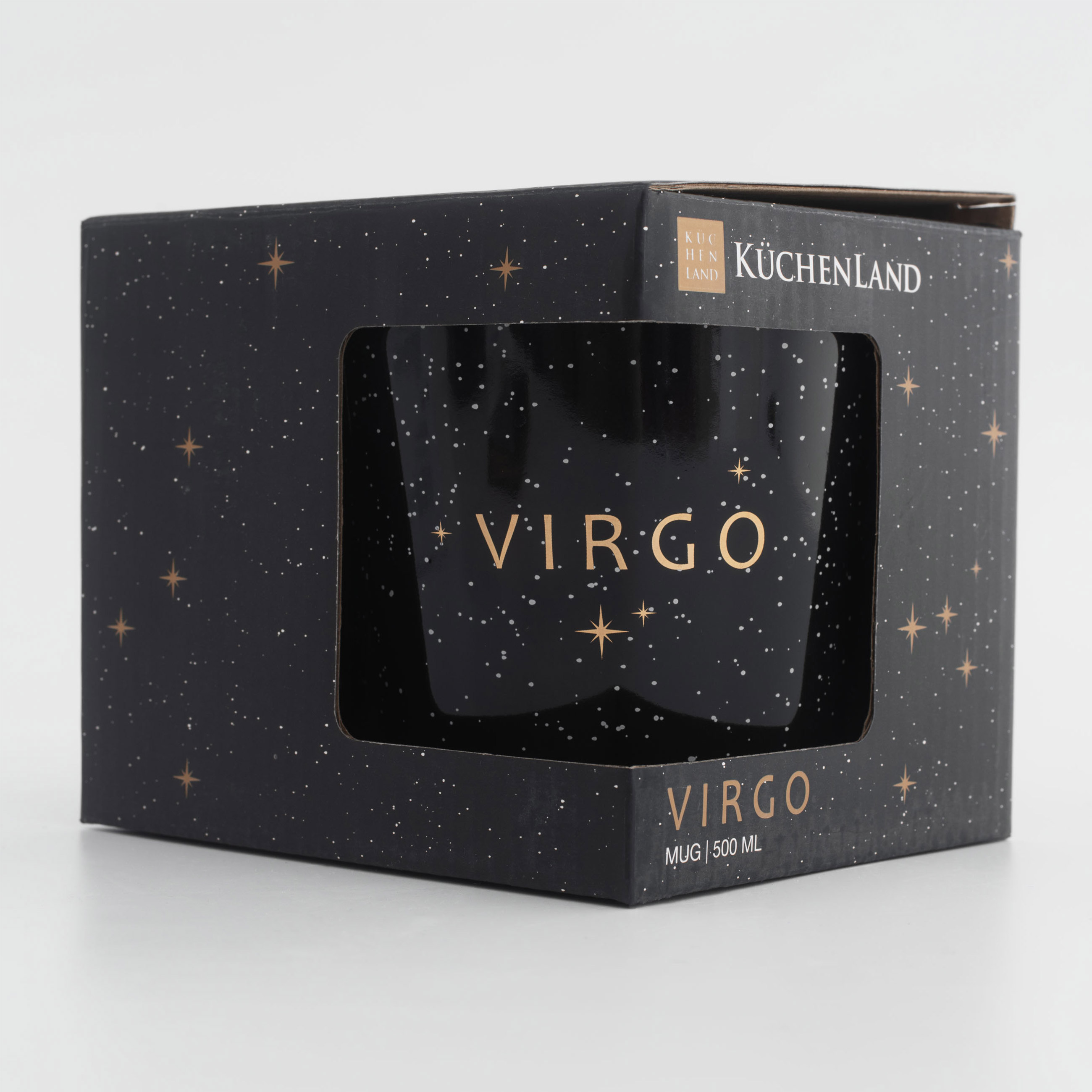 Mug, 500 ml, porcelain N, black, Virgin, Zodiac, image-5