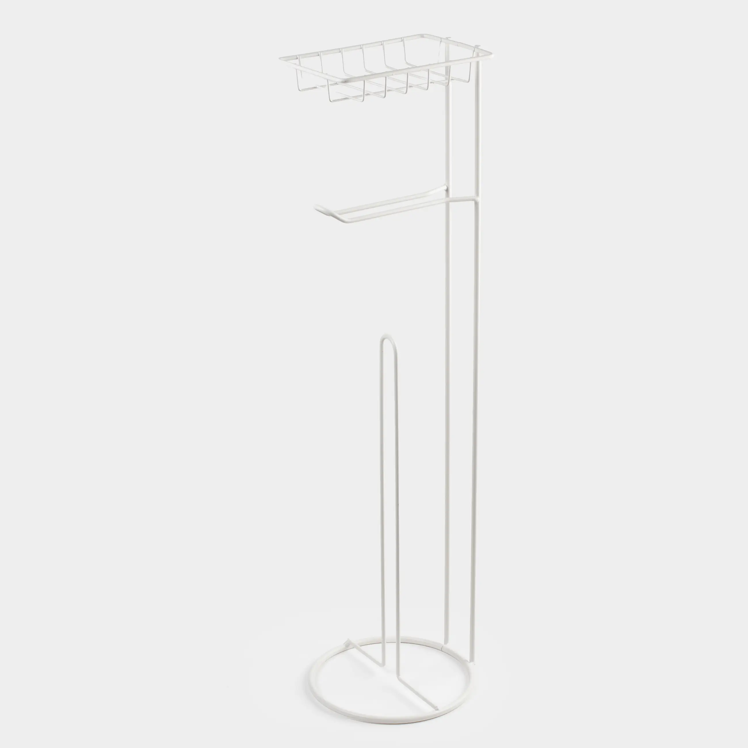 Toilet paper holder, 64 cm, floor-standing, metal, milky, Method