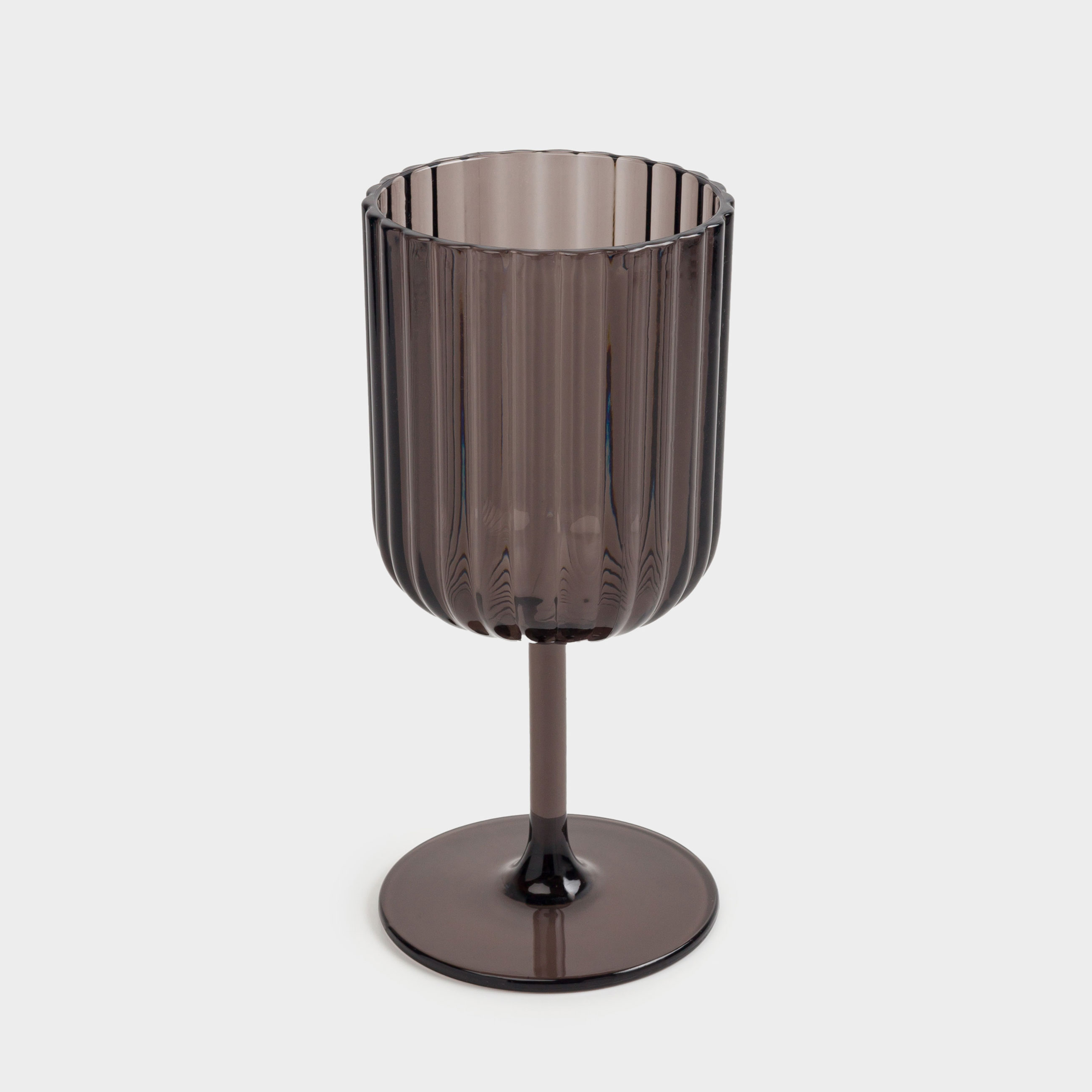 Drinking glass, 310 ml, acrylic, gray, Ribby