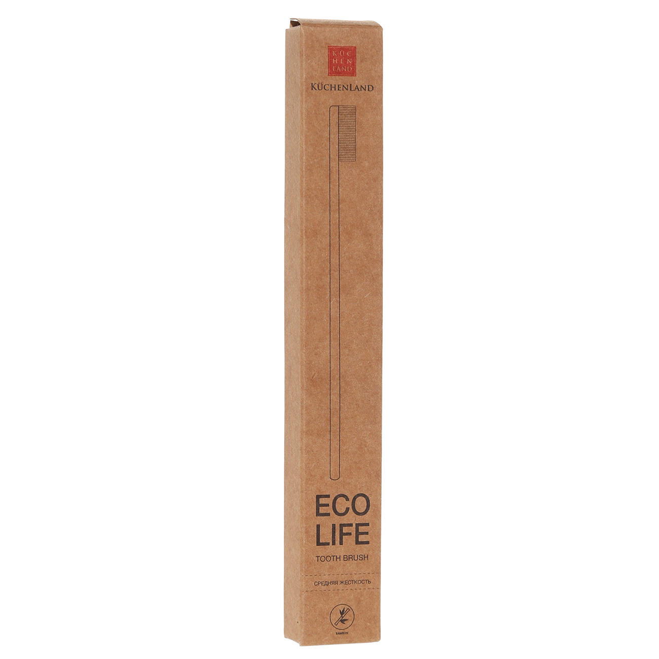 Toothbrush, bamboo, white bristles, Eco life