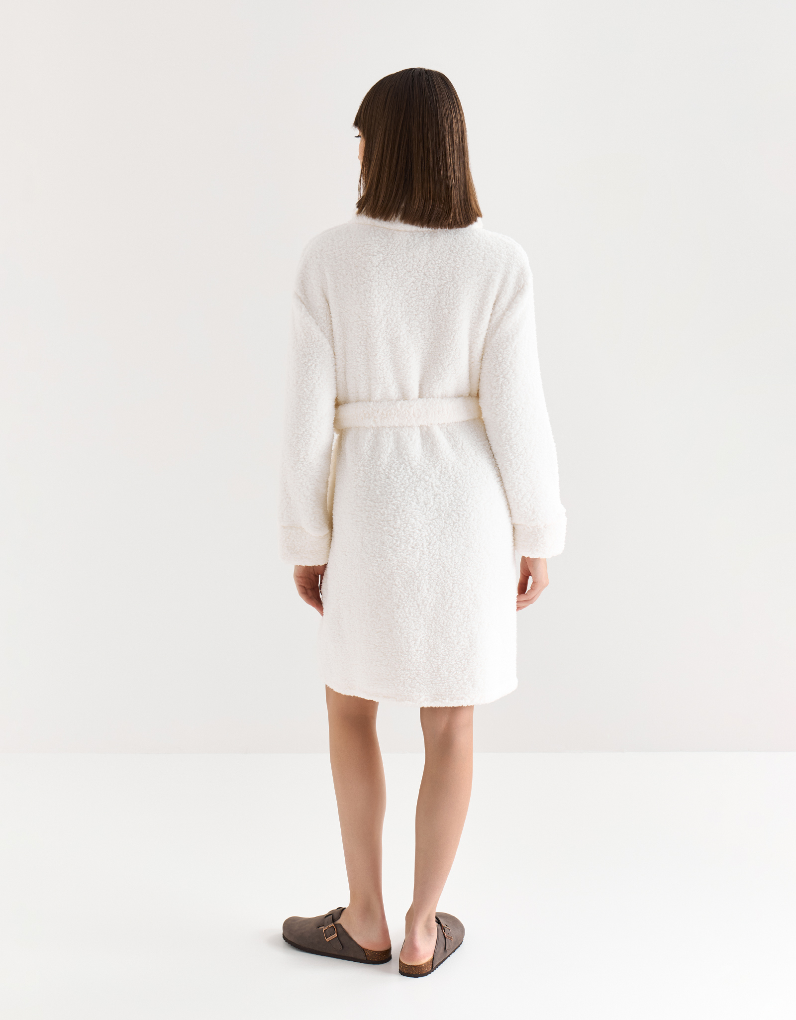 Robe for women, home, R. S, long sleeve, sherpa, milk, lola, image-5