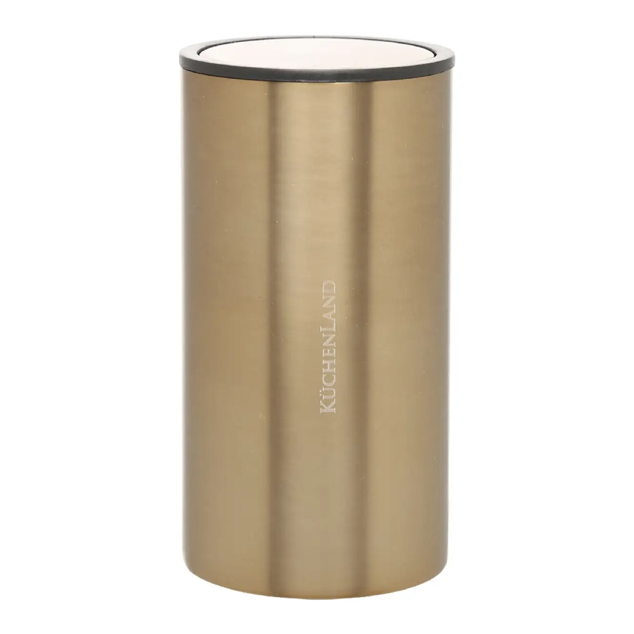 Toothpick container, 10 cm, steel, golden, Classic gold, image-0