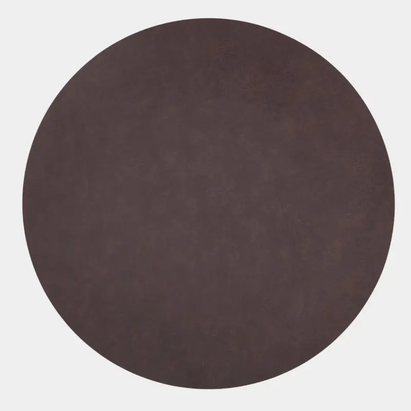 Placemat, 38 cm, PVC, round, dark brown, Rock
