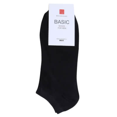 Men's socks, Size 39-42, cotton / polyester, black, Basic ,image-0