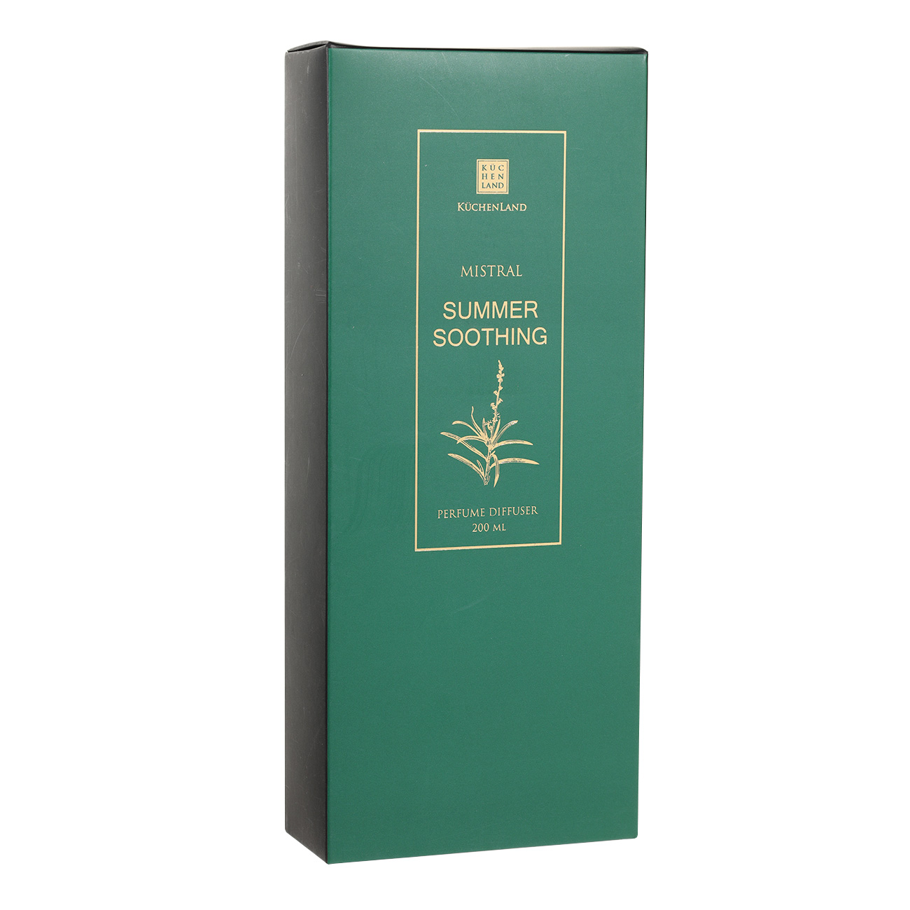 Aroma diffuser, 200 ml, with brush, Green, Summer Soothing, Mistral
