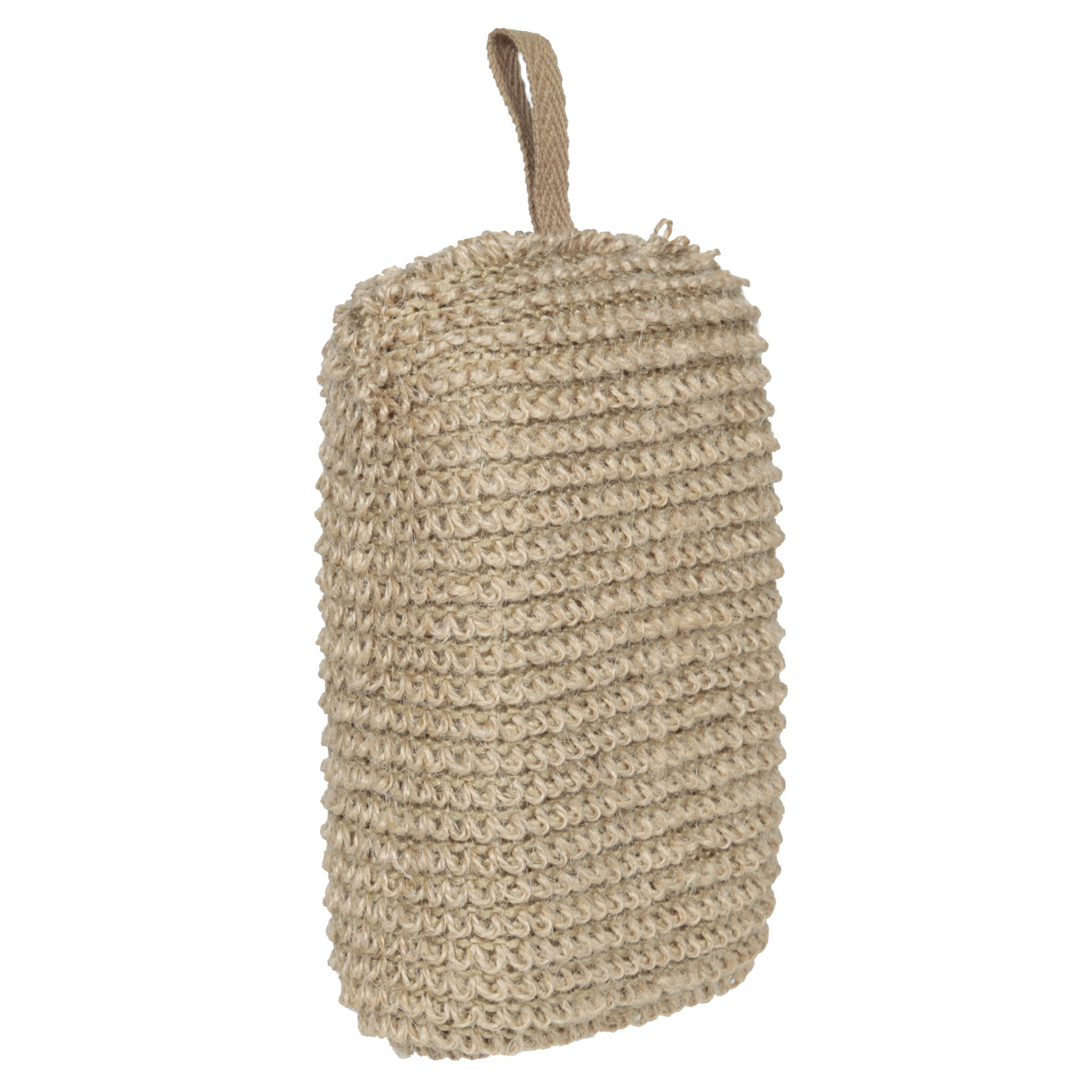 Body washcloth, 9x14 cm, hemp fiber / polyuritan, beige, Eco life