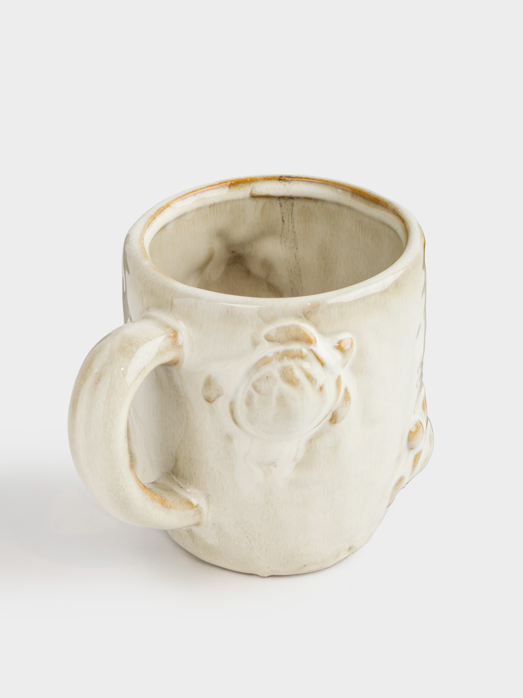 Mug, 350 ml, porcelain P, beige-brown, Turtles, Grand turtle, image-1