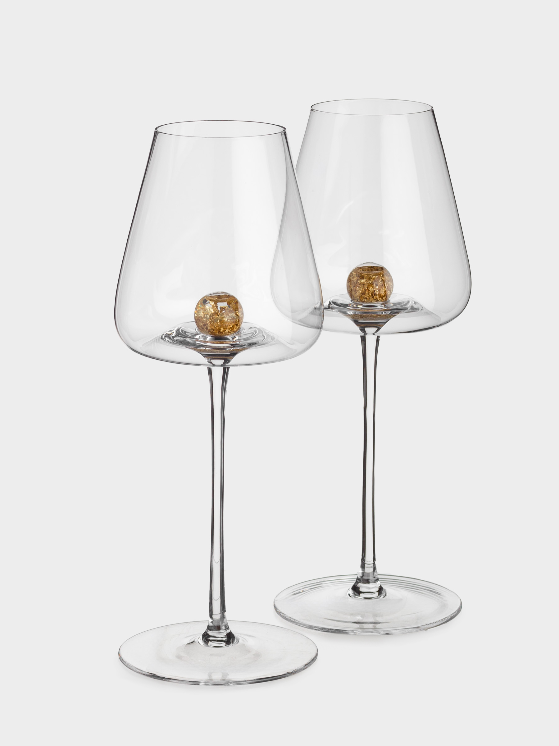 Drinking glass, 480 ml, 2 pcs, Crystal glass, Amber ball, Sorento, image-2
