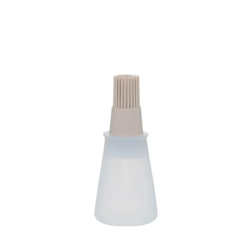 Oil container, 60 ml, with brush, silicone, Beige, Bakery