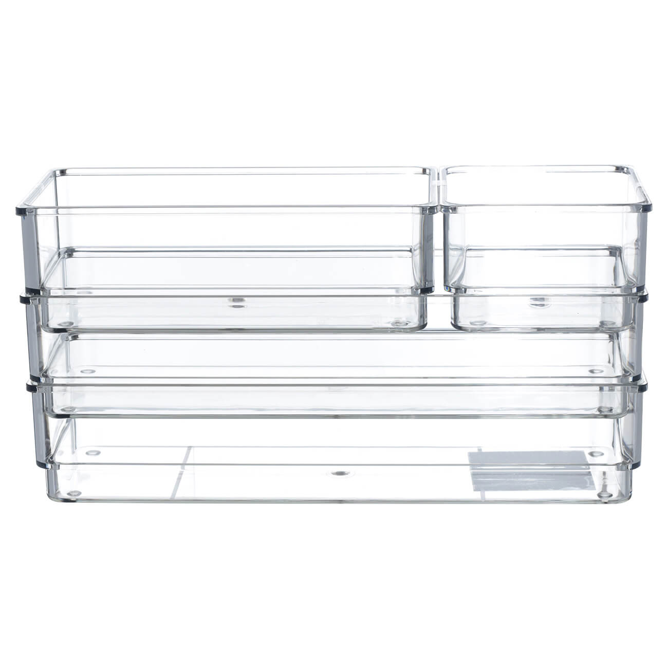 Set of organizer boxes, 4 pcs, plastic, Basic