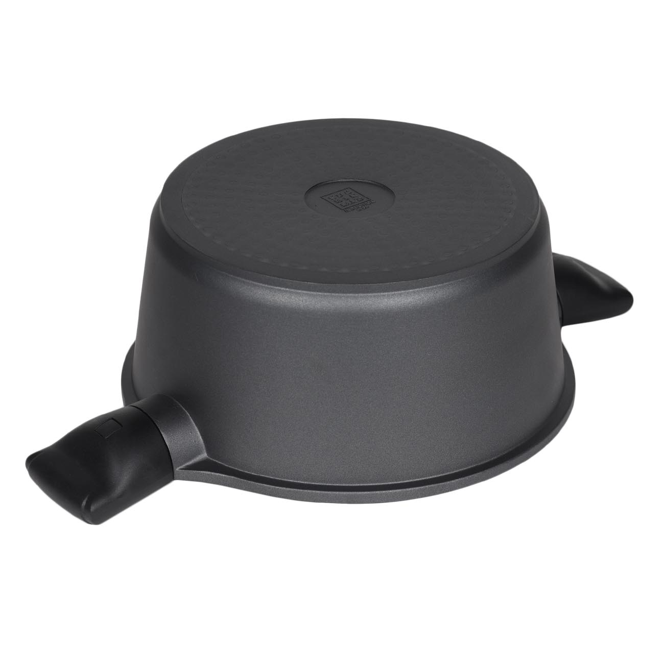 Pot, 20 cm, 2.5 l, with lid, removable handles, coated, aluminum, Solution Red 2