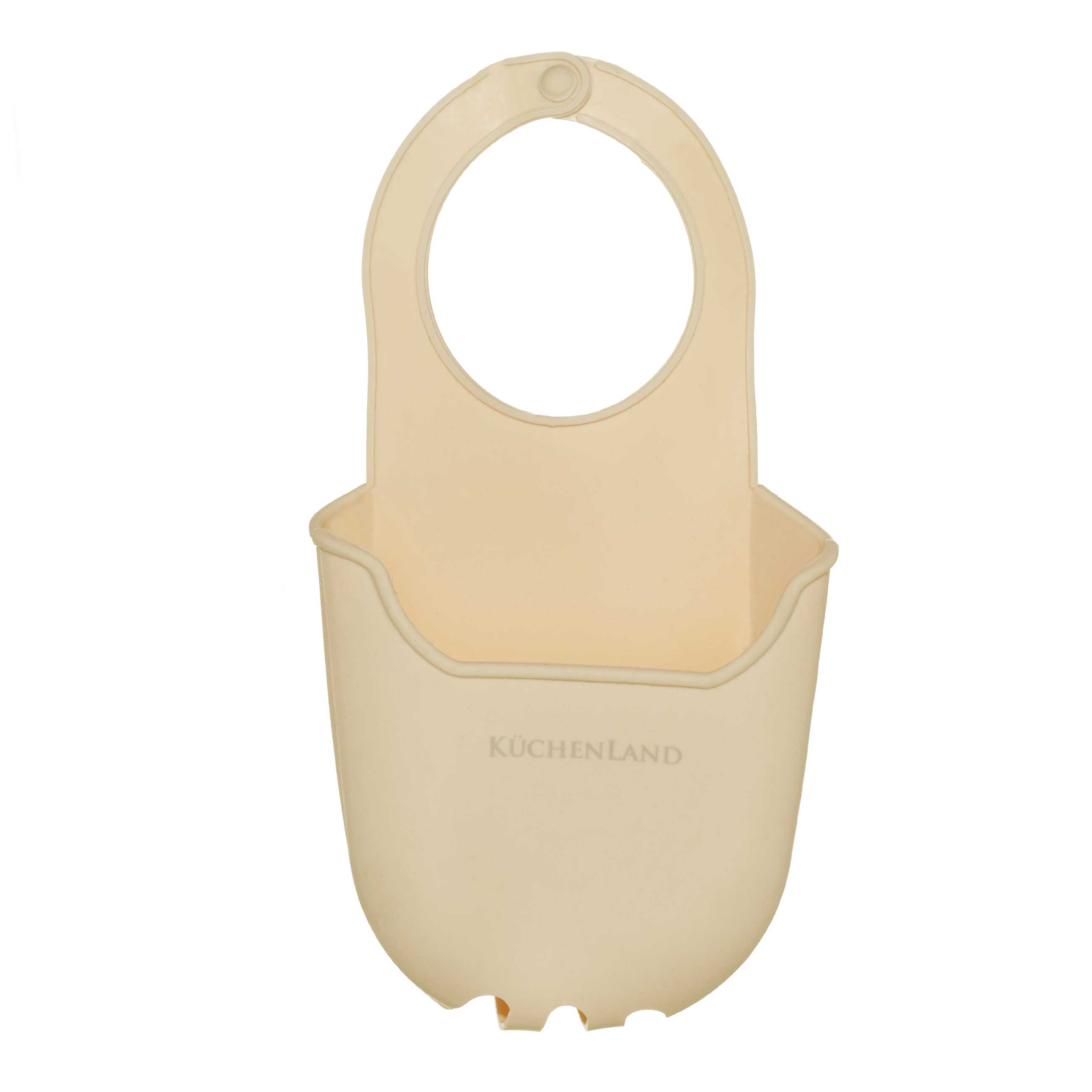 Kitchen sponge holder, 10x11 / 20 cm, Hanging, Silicone, Beige, Keeping, image-0