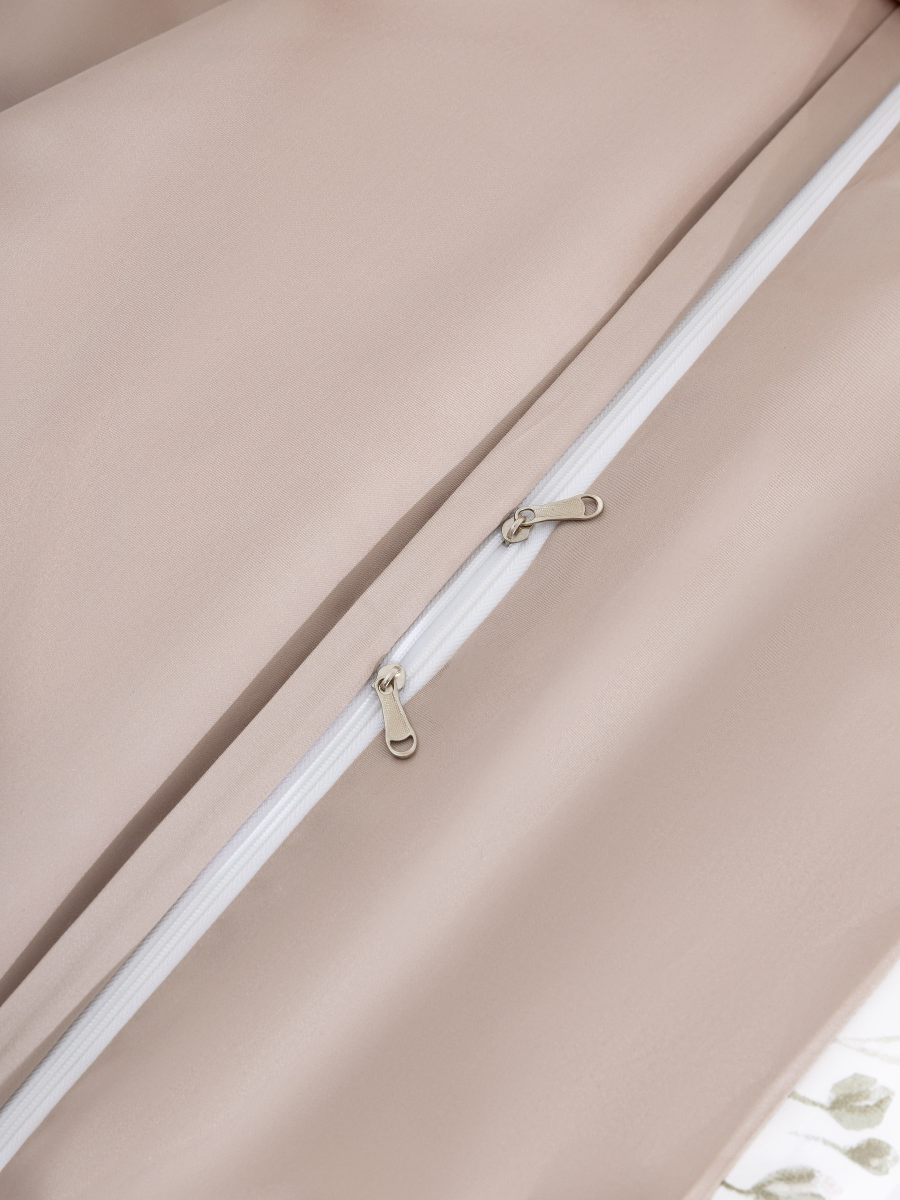 Bed linen set, euro, tencel 300 TC, milky beige, Branches, Tencel, image-5