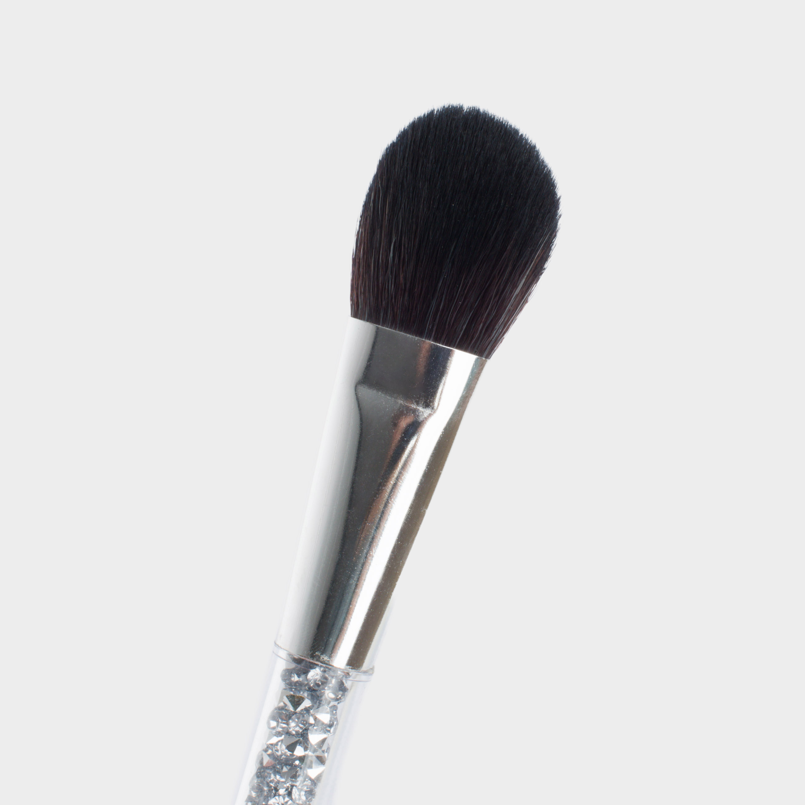 Foundation brush, 15 cm, artificial pile / plastic, Silver, Beauty makeup, image-6