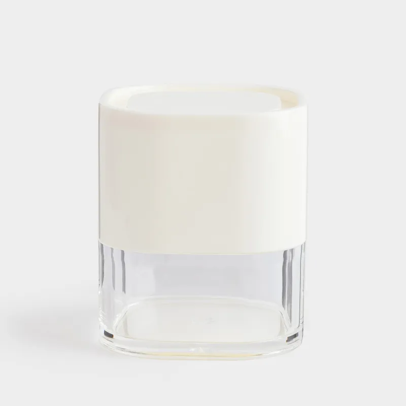 Bathroom box, 8x7 cm, plastic / acrylic, milky, Eleos