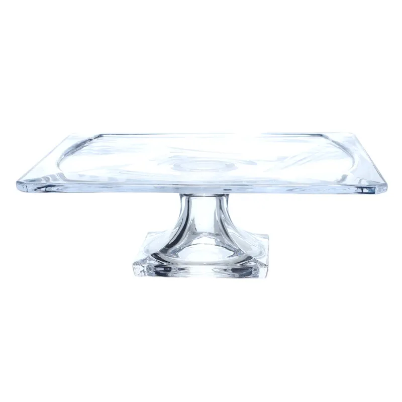 Dish on a leg, 29x10 cm, glass, Tulip light