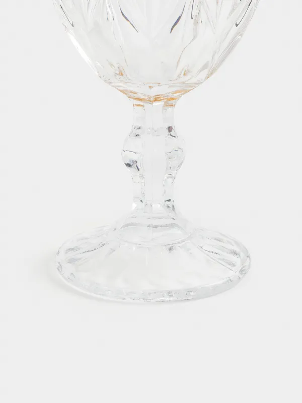 Drinking glass, 300 ml, glass R, with golden edging, Rhomb gold, image-3