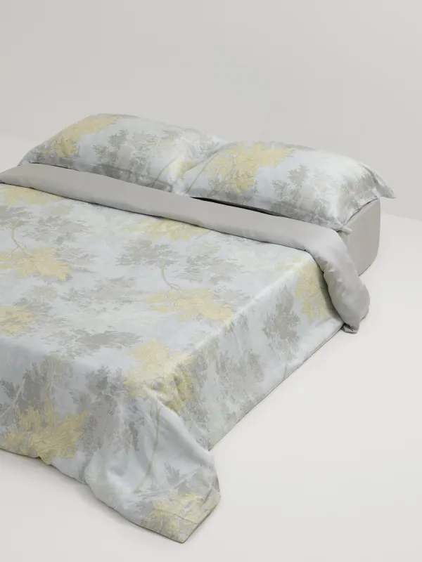 Bed linen, Euro, Tencel 300 TS, grey-menthol, Branches, Tencel, image-2