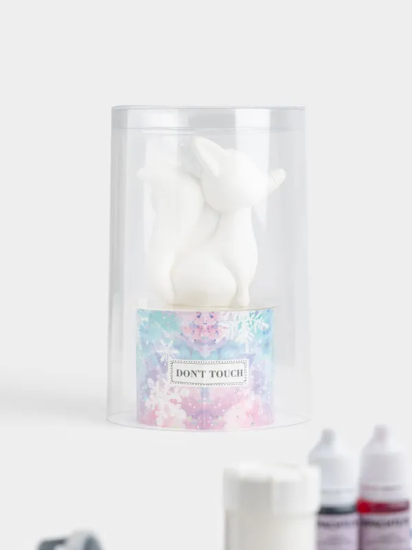 Creative kit, 1 items, quartz painting, gypsum, Snow fox, Creative, image-6