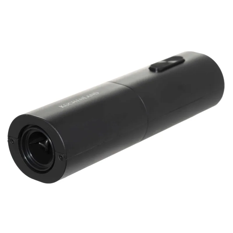 Electric corkscrew, 19 cm, plastic/steel, Black, Bar, image-2