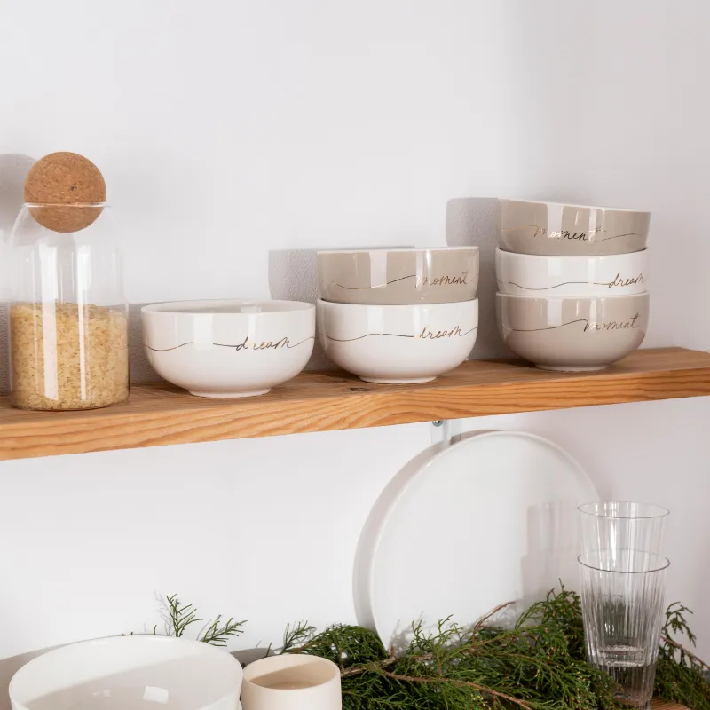 Bowl, 13x7 cm, porcelain N, beige-gray, Moment, Scroll, image-3