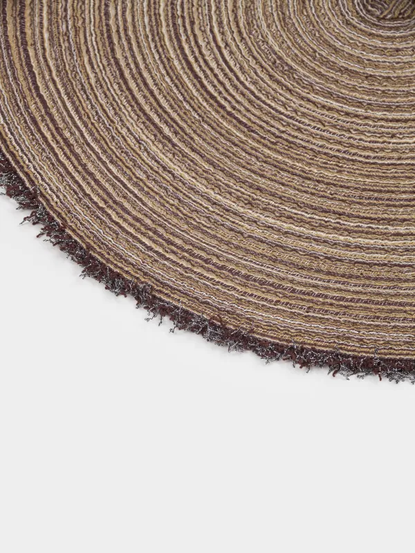 Instrument napkin, 38 cm, with fringe, polyester, round, brown, Rotary, image-2