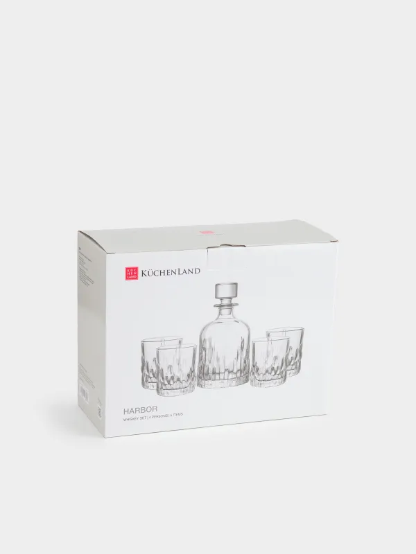 Drink set, 4 persons, 5 items, decanter / glasses, glass R, Harbor, image-6