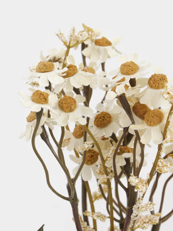 Decorative bouquet, 35 cm, plastic / metal, White daisies, Daisies, image-2