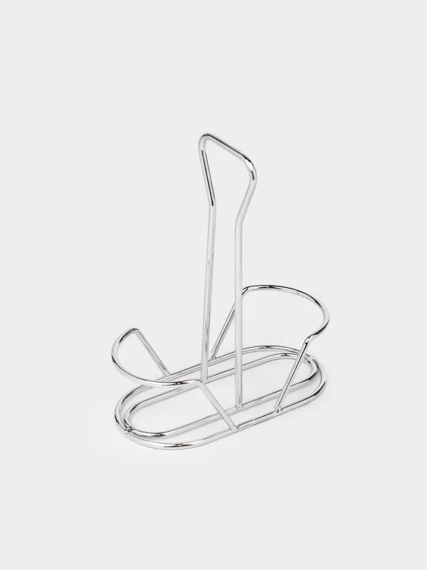 Salt and pepper set, 15 cm, on a stand, glass / metal, Classic color, image-2