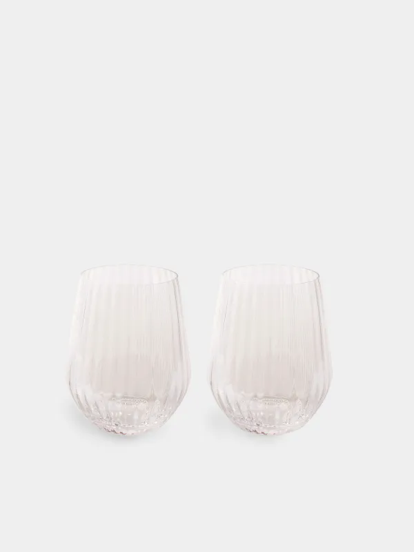 Glass, 11 cm, 450 ml, 2 pcs, glass, mother of pearl, Lombardy R polar, image-0