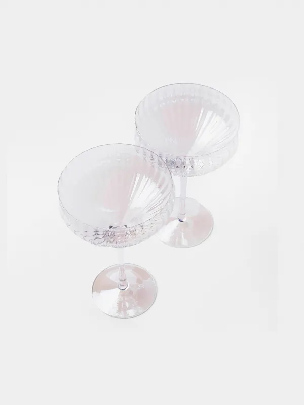 Drinking glass, 320 ml, 2 pcs, glass, mother-of-pearl, Lombardy polar, image-1