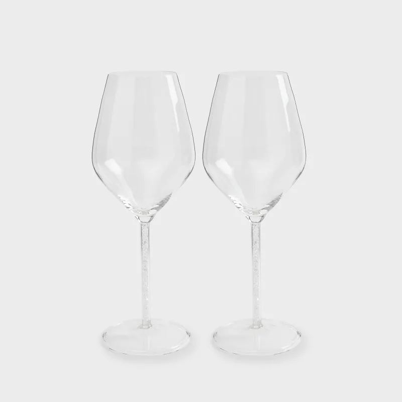 Drinking glass, 450 ml, 2 pcs, glass / rhinestones, Crystal