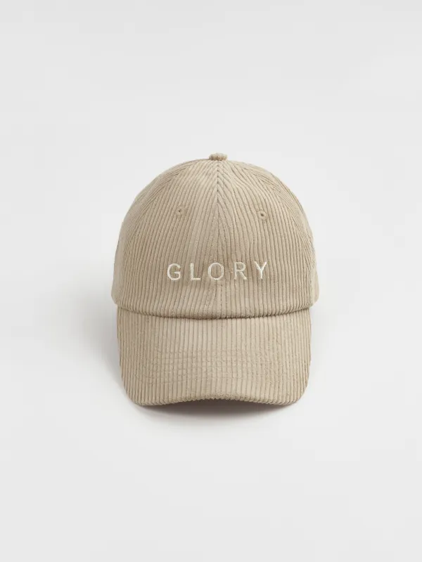 Baseball cap, 58 cm, single size, ribbed, velvet, beige, Design, Velvet cap