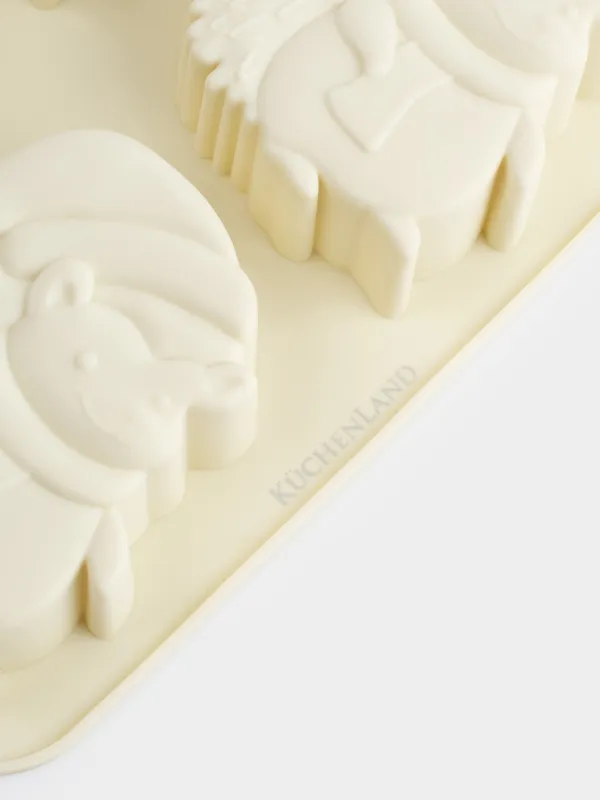 Muffin baking dish, 27x16 cm, 6 compartments, silicone, dairy, Hedgehogs, Bakery, image-4