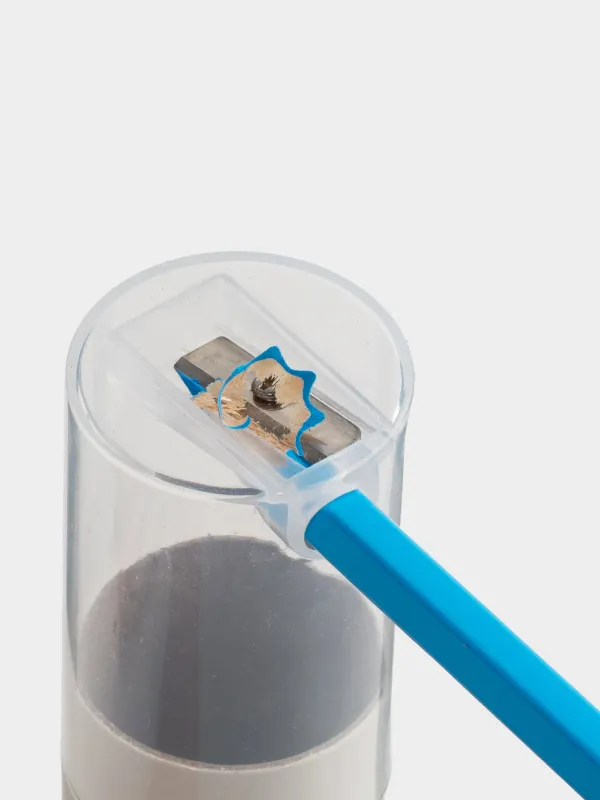 Set of pencils, 12 pcs, 17 cm, colored, in a tube with a sharpener, Draw, image-2