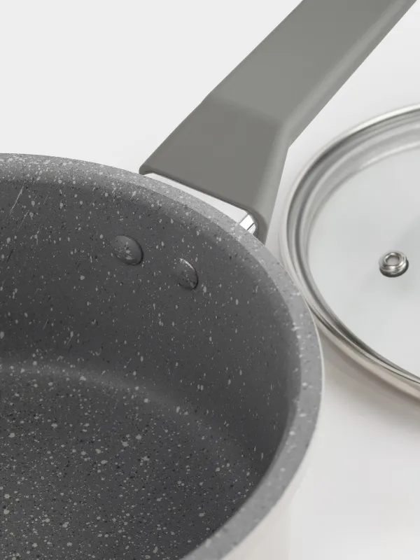 Tableware set, 4 items, coated, aluminum, beige, Tasty, image-4