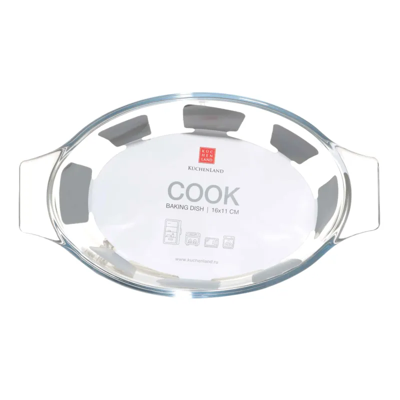 Baking dish, 16x11 cm, glass T, oval, Cook, image-4