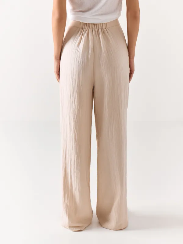 Women's trousers, size S, viscose/polyester, milky, Giselle, image-5